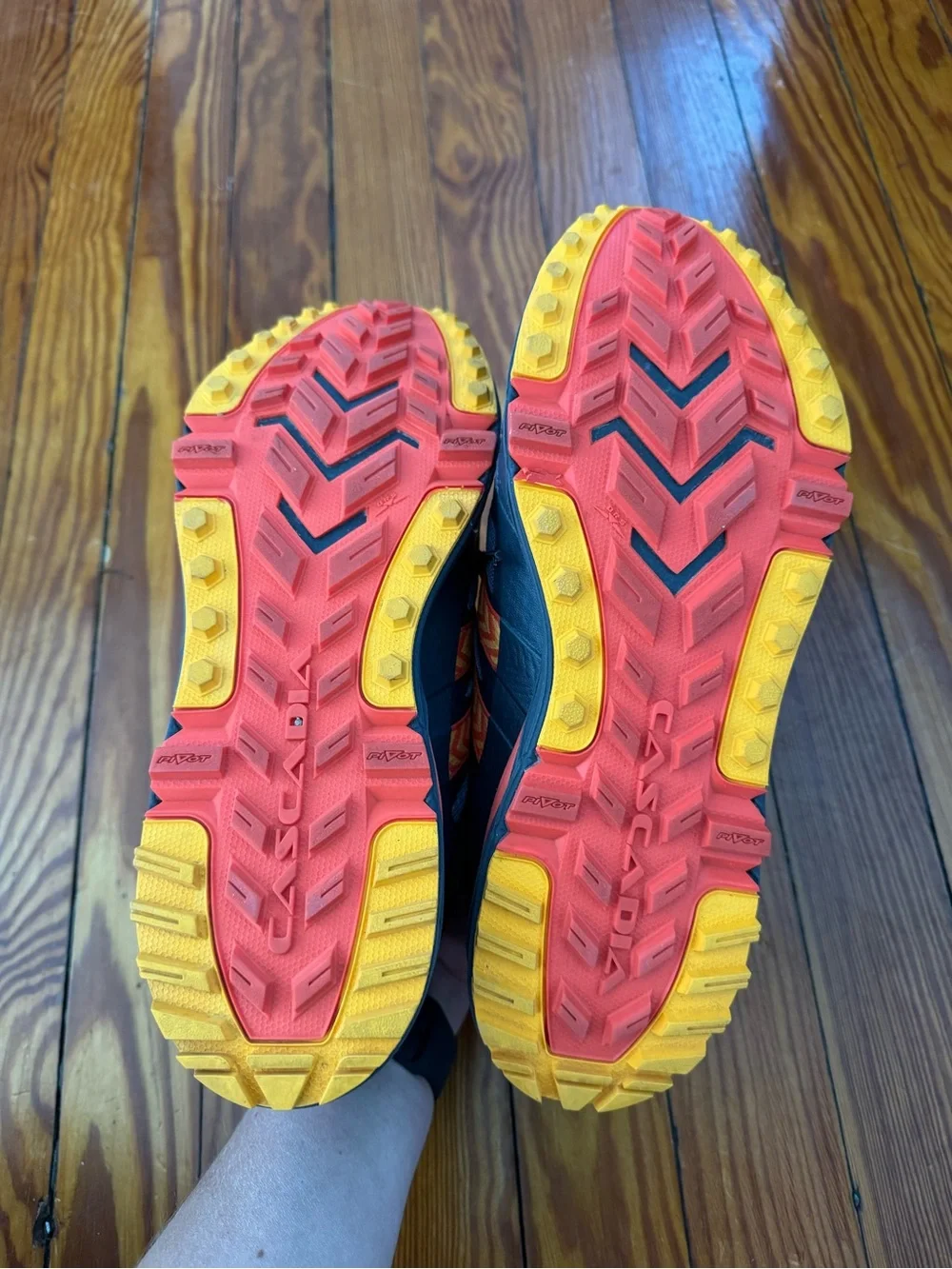 Brooks Men's Black and Orange Trail Running Sneakers